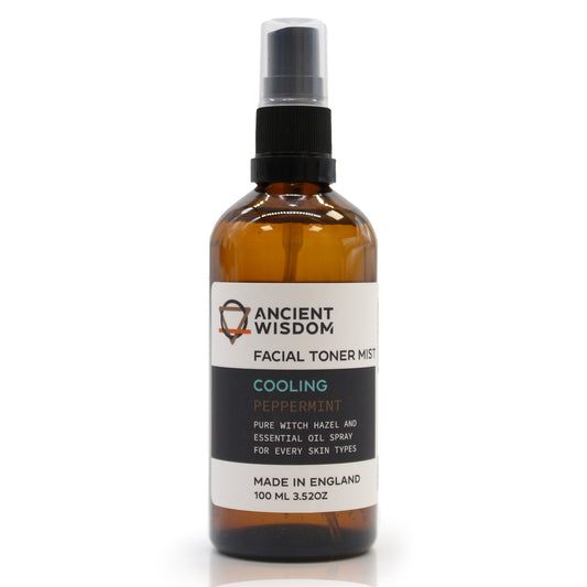 Witch Hazel & Peppermint Facial Toner Mist – 100ml | Cooling, Refreshing & Hydrating Toner